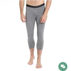 Icebreaker NEW‎ 200 Oasis Legless Mens Size XXL Gray 100% Merino Wool Base Layer